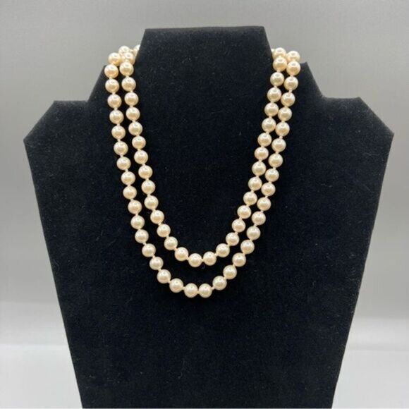 G. Silver Faux Pearl Necklace - Picture 1 of 4